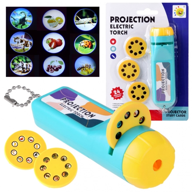 Kinderprojector met lantaarn en 24 afbeeldingen