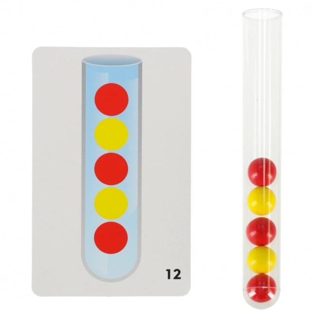 Educatieve puzzel - kleurrijke montessoriballetjes
