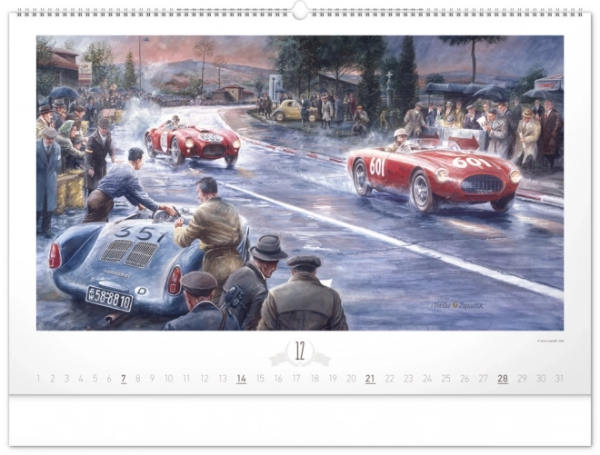 NOTIQUE Muurkalender Oldtimers – Václav Zapadlík 2025, 64 x 42 cm