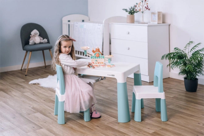 Plastic tafel met stoelen Neo
