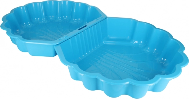 Afsluitbare Zandbak Schelp 2-in-1 - blauw