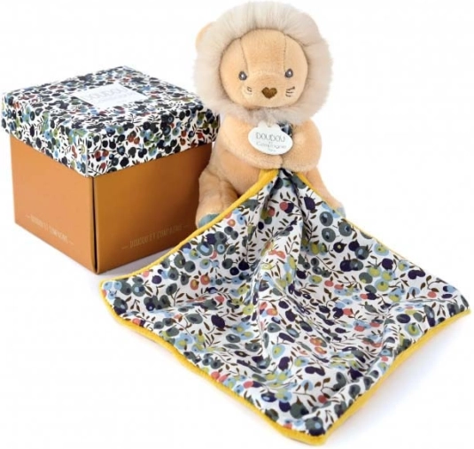 Cadeauset leeuwtje met doekje 12 cm