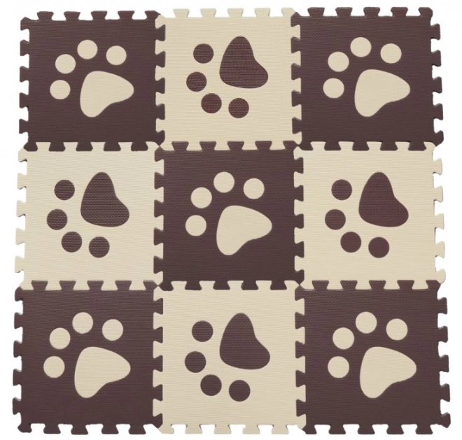 Foam BABY puzzel Bruine pootafdrukken H (29,5x29,5)