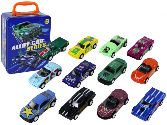 Aangedreven Auto's Set 12 ELE Metaal 1:64