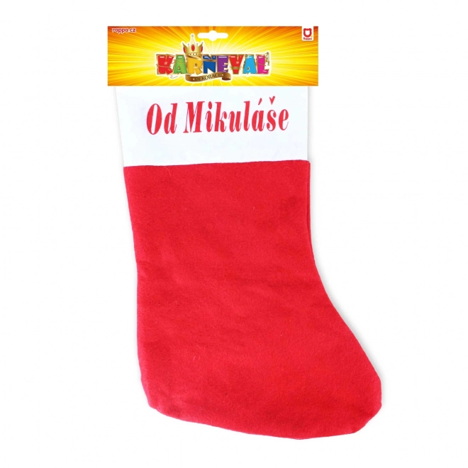 Kerstsok met de tekst Van Sinterklaas