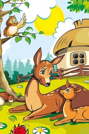 Houten puzzel reeënmoeder 25 stukjes