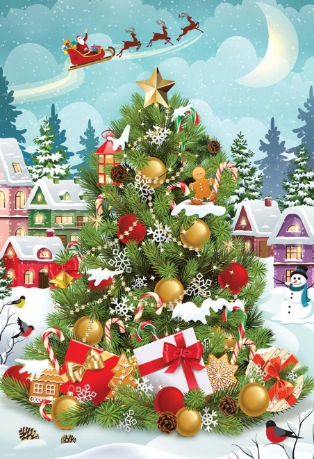 EUROGRAPHICS Puzzel Kerstboom in Metalen Doos 550 Stukken