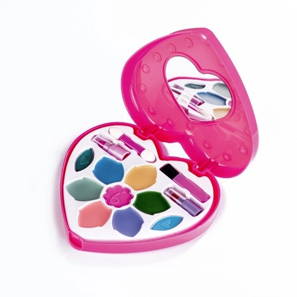 Kinderset make-up Beauted hartvormig palet met spiegeltje