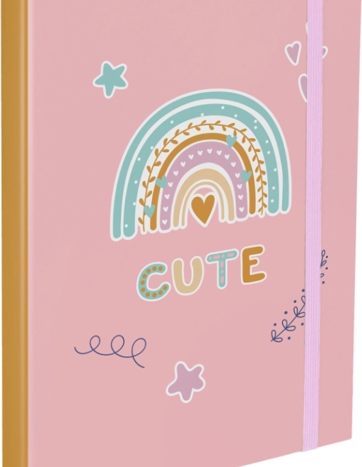 BAAGL mappen voor schoolschriftjes A4 regenboog roze