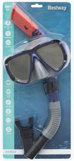 zwarte duikset met masker en snorkel Bestway