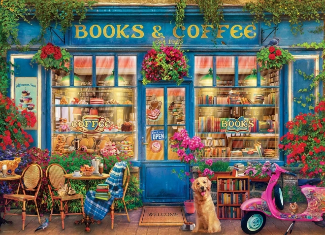 Legpuzzel EUROGRAPHICS Boeken en koffie 1000 stukjes