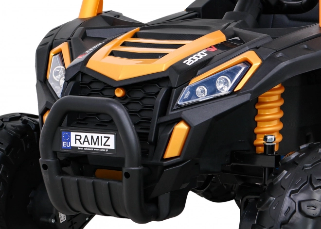 Buggy UTV 2000M raceauto met accu + MP3 geluiden lichten + afstandsbediening + langzame start – Gouden