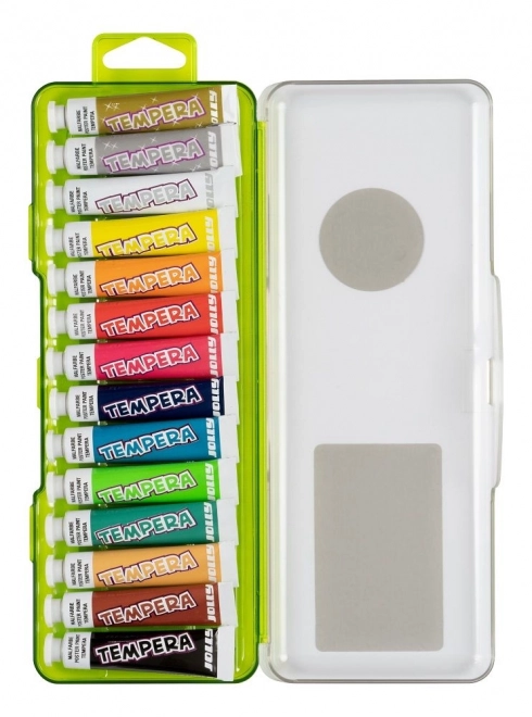 Tempera Jolly - 12 kleuren + zilver en goud