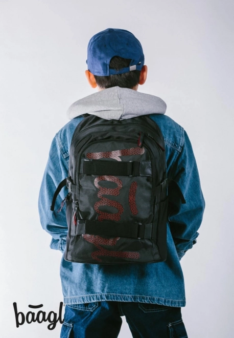 BAAGL SET 3 Skate Red: rugzak, etui, zak