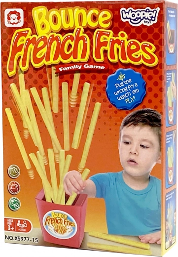 Spannend spel om frietjes eruit te trekken
