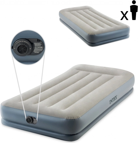 opblaasbaar matras met ingebouwde pomp 191 × 99 × 30 cm INTEX