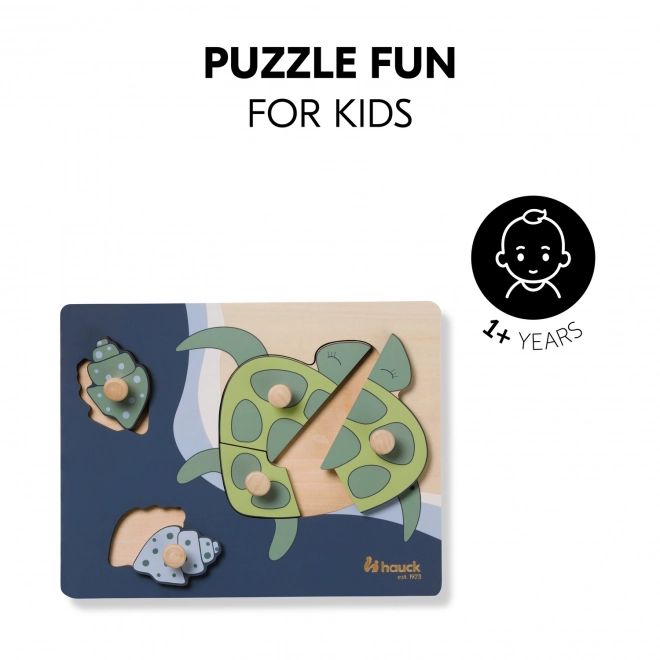 Houten puzzel - schildpad
