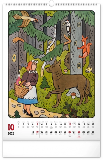 Muurkalender Josef Lada 2025, 33 × 46 cm