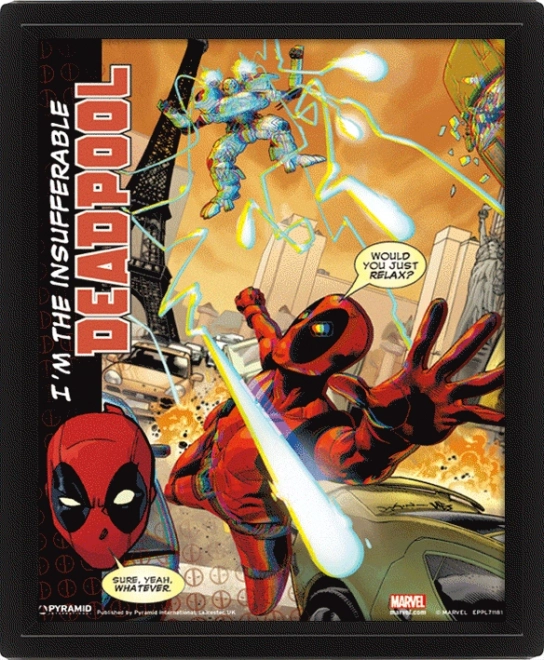 3D schilderij Deadpool in lijst