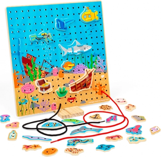 Bigjigs Toys rijgplank – onderwaterwereld