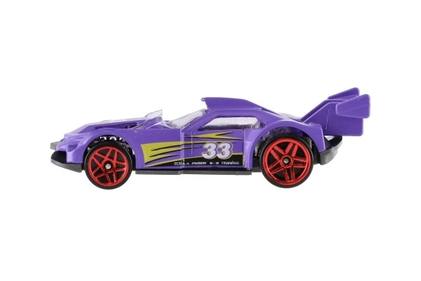 Auto racen 6stks metaal/plastic 8cm vrij rollend in doosje 10,5x27,5x4cm