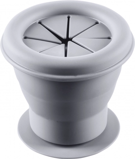 Siliconen snackkom met zuignap, Dove Grey