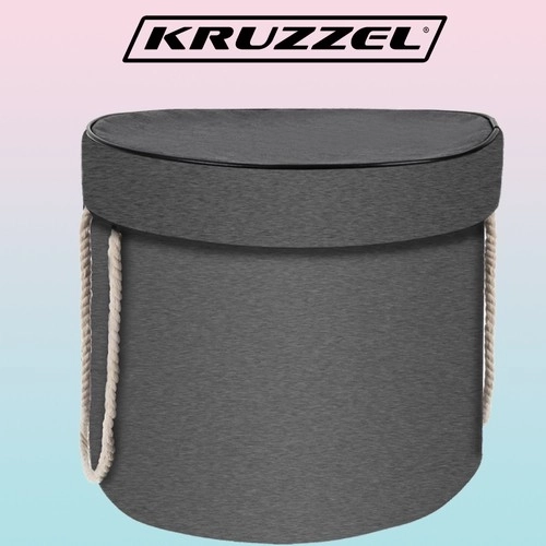 Grijze speelgoedmand met speelkleed