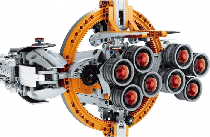 Sci‑fi geïnspireerd ontwerp met ringstructuur
