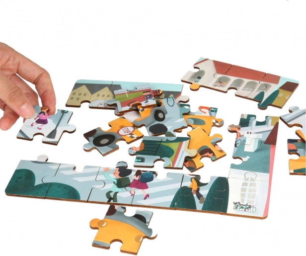 Genummerde stukjes voor makkelijk puzzelen