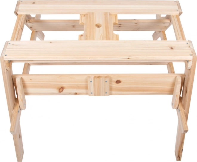 Kinder houten speeltafel 2 in 1 met bakken