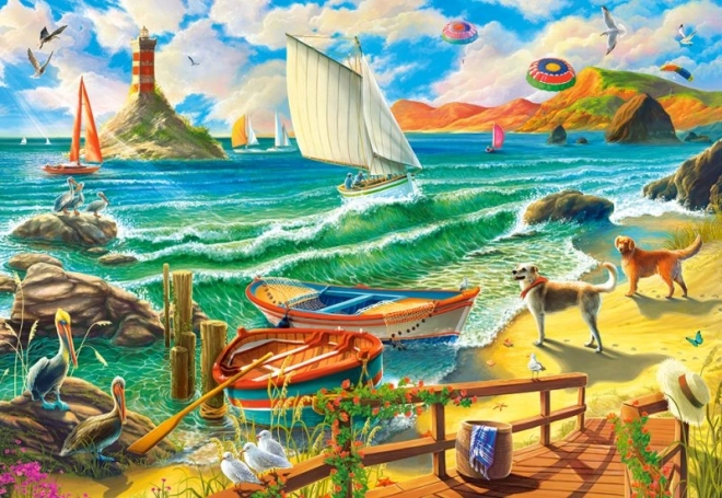 Puzzel 1000 stukjes Weekend aan zee