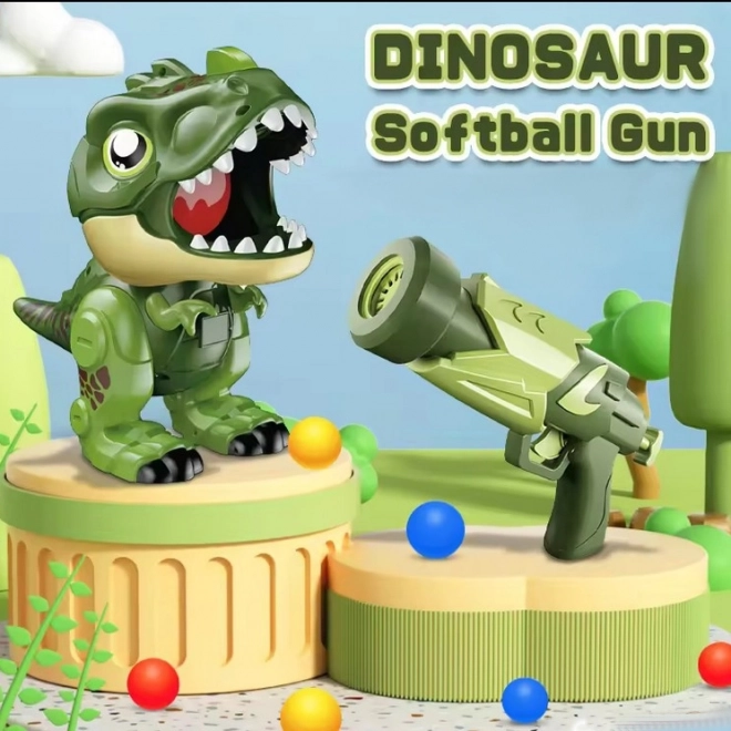 Interactief pistool met foamkogels en dinosaurus shooter