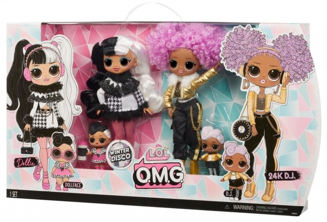 L.O.L. Verrassing Winter Disco OMG Pop Dollie & 24K DJ Poppen Set