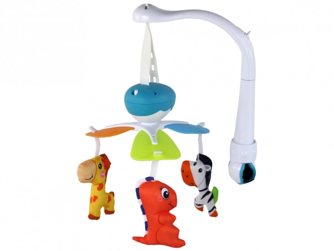 Carrousel met melodieën en drie dieren voor kinderen