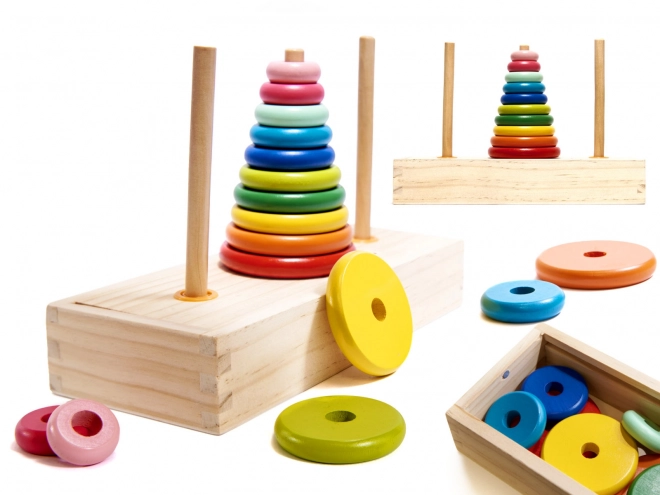 Kinder houten puzzel - De Toren van Hanoi