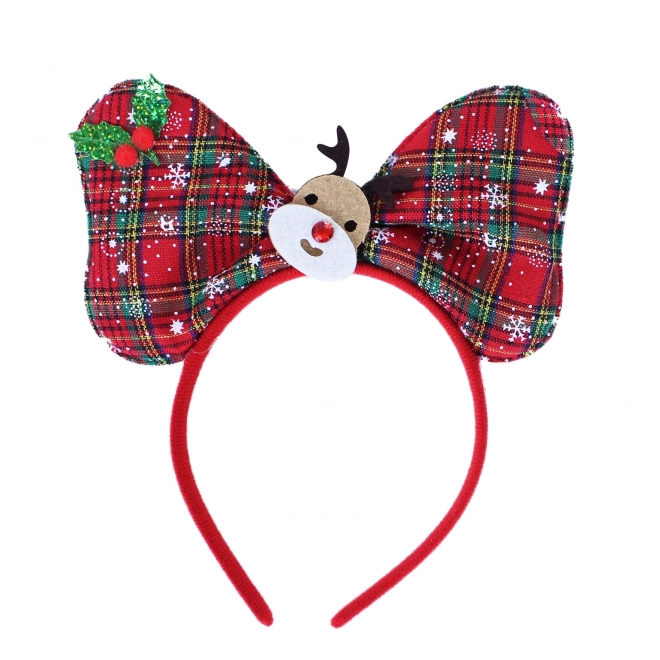 Kerst diadeem strik met rendier