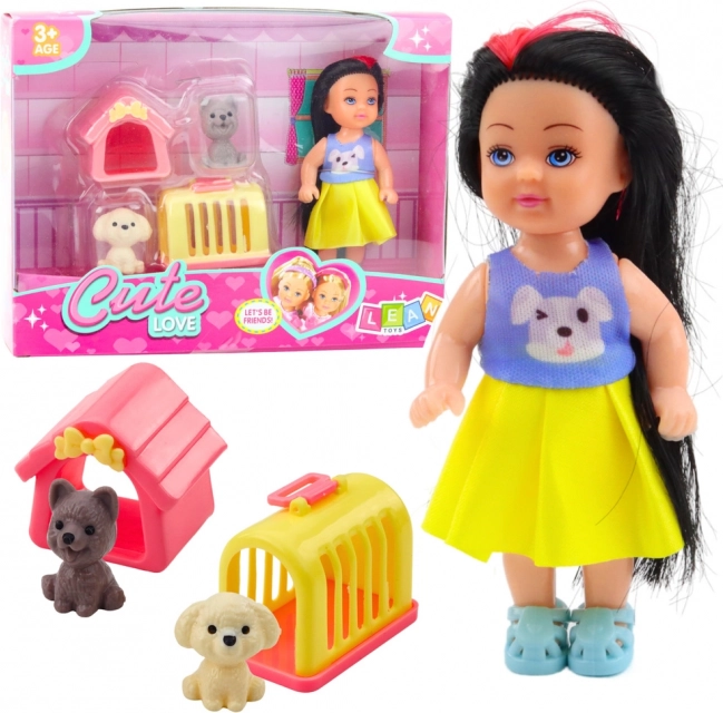 Set Mini Pop Met Jurkje Honden Hondenhok Transportkooi