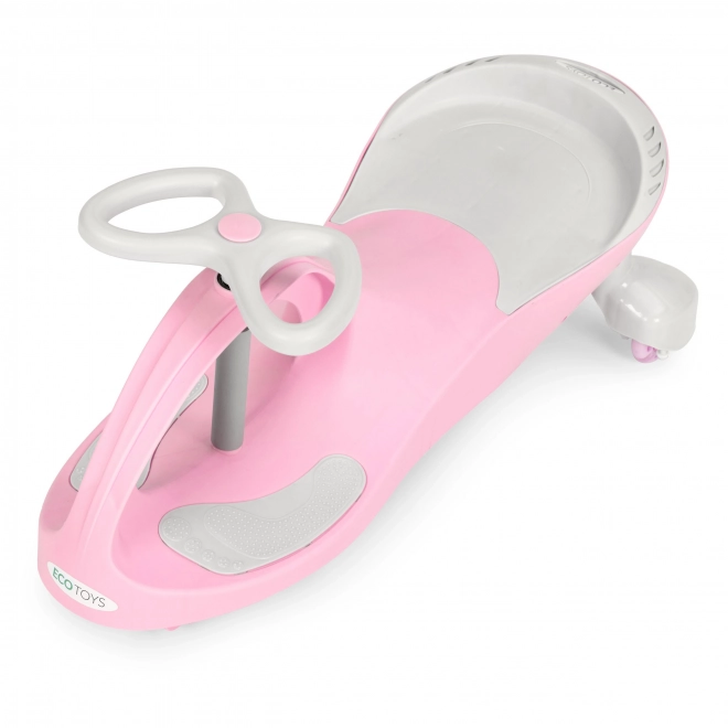 Rijdende auto met LED-wielen roze ECOTOYS