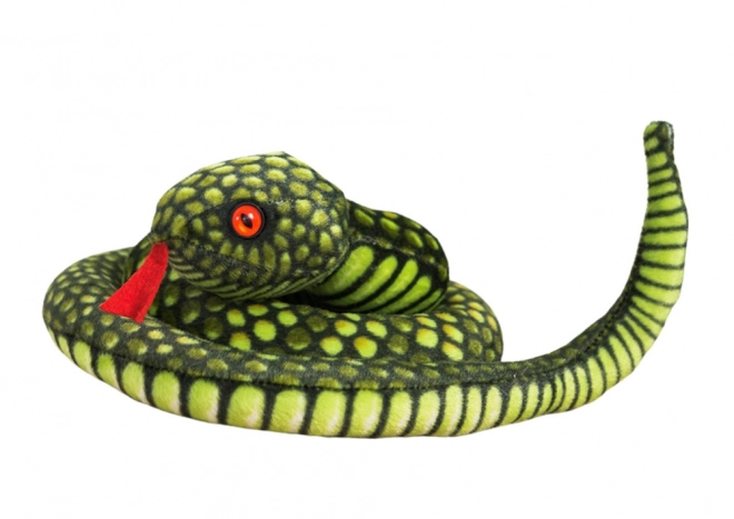 Pluchen groene slang Mascotte 100 cm
