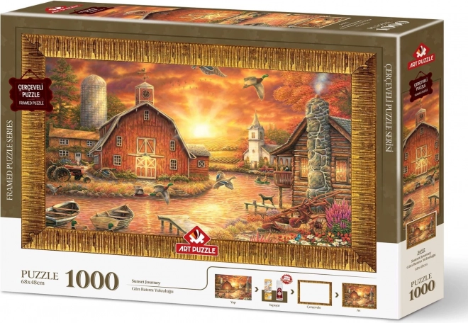 ART PUZZLE Puzzel met lijst en lijm 3-in-1 1000 stukjes – Naar de zon