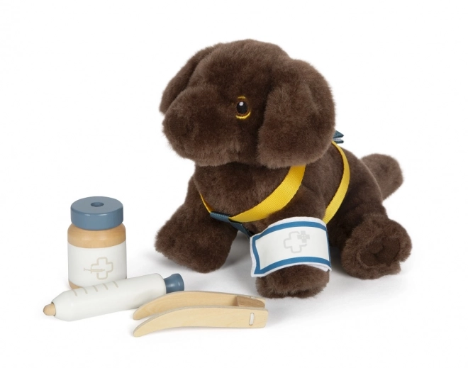 Small foot Pluchen Hond met Verzorgingsset