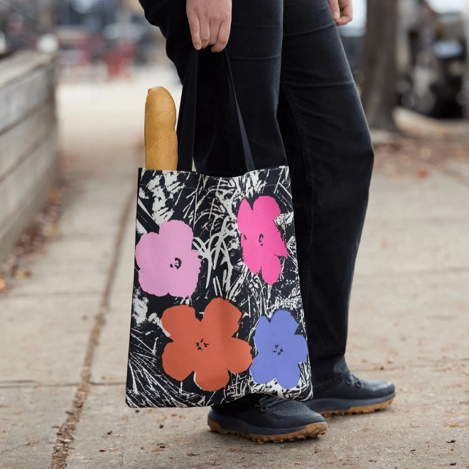 Galison canvas tas Warhol-bloemen