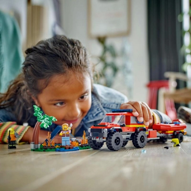 LEGO® City 60412 Brandweerwagen 4x4 en reddingsboot