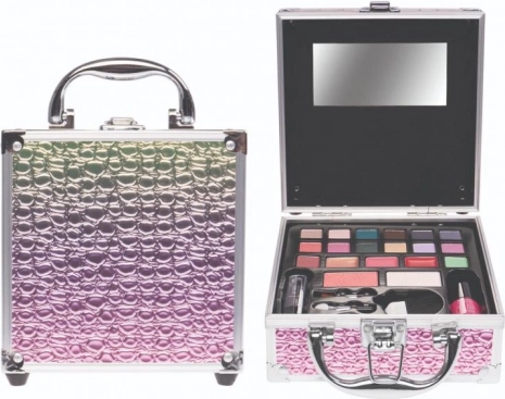 Kleine regenboog cosmetische koffer