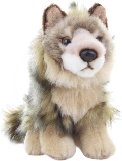 pluchen coyote zittend 18 cm