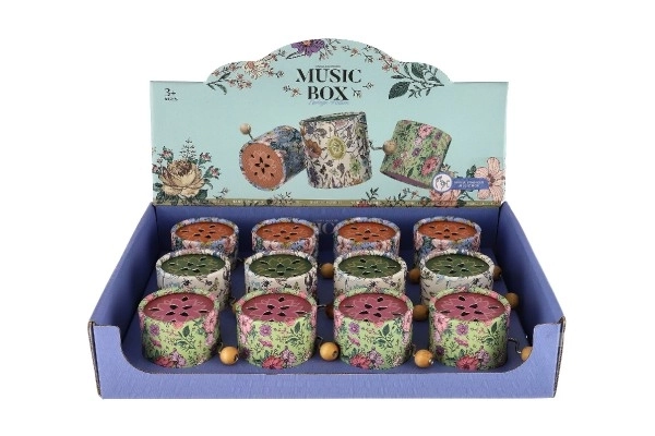 Muziekdoosje met bloemenmotief