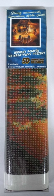 Diamantschilderij Dromenvanger met wolven 30x40 cm
