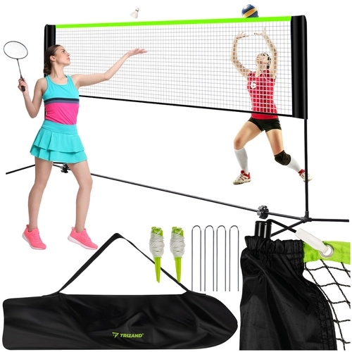 Draagbaar sportnet voor volleybal, badminton en tennis