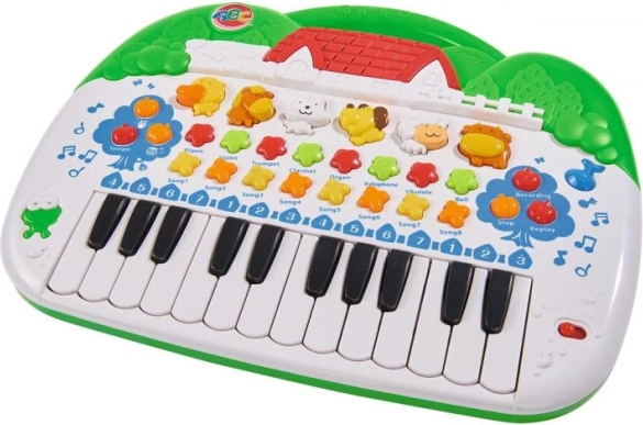 Kinderenpiano met dieren met licht en geluiden