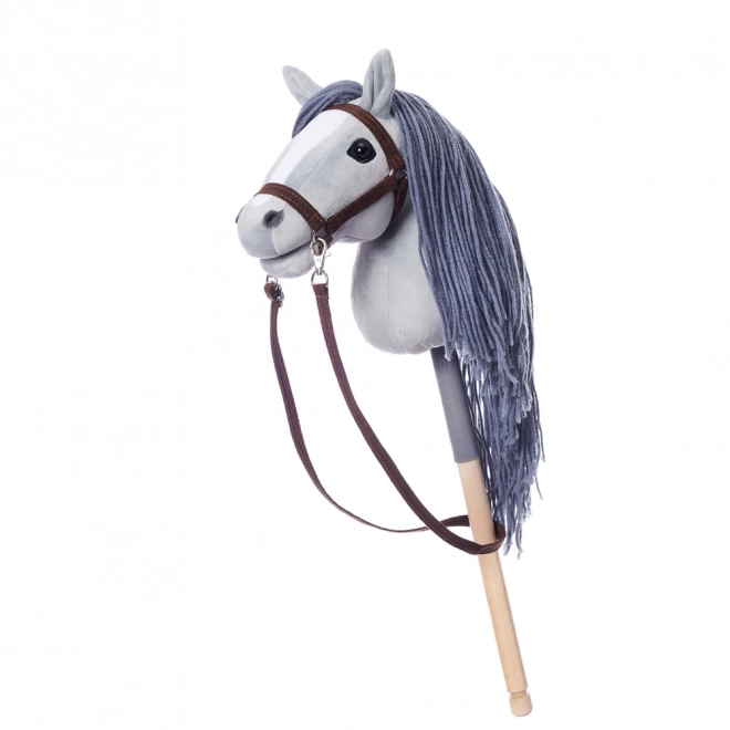 HOPPIHORSE stokpaard hobby horse formaat A4 grijs